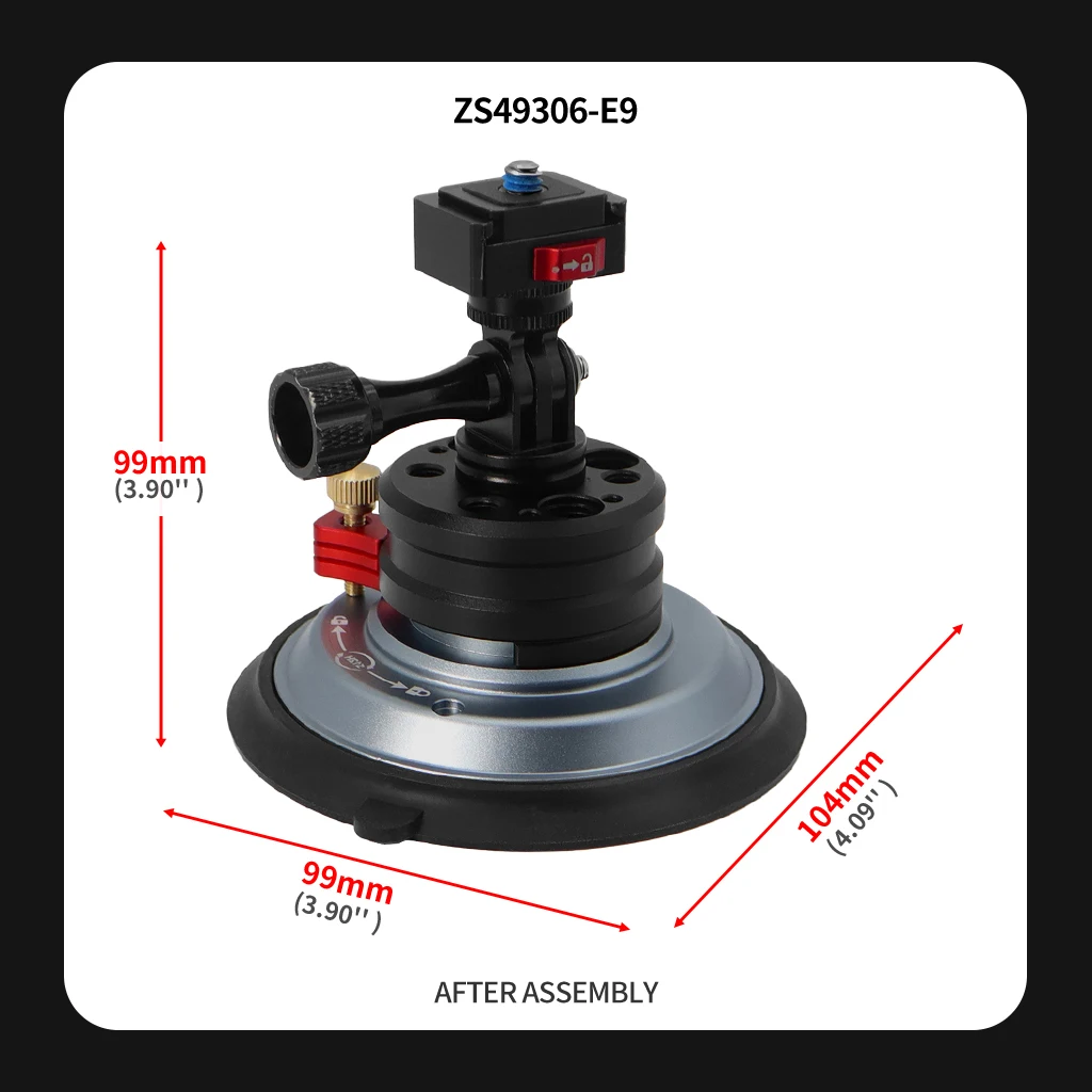 Magnetische Schnellverschlussbasis für Gopro 13 DJI OSMO Action 5 PRO 1/4 ARRI Loch NATO-Schienenverlängerungshalterung Autohalterung Kamerahalter – Detail 22