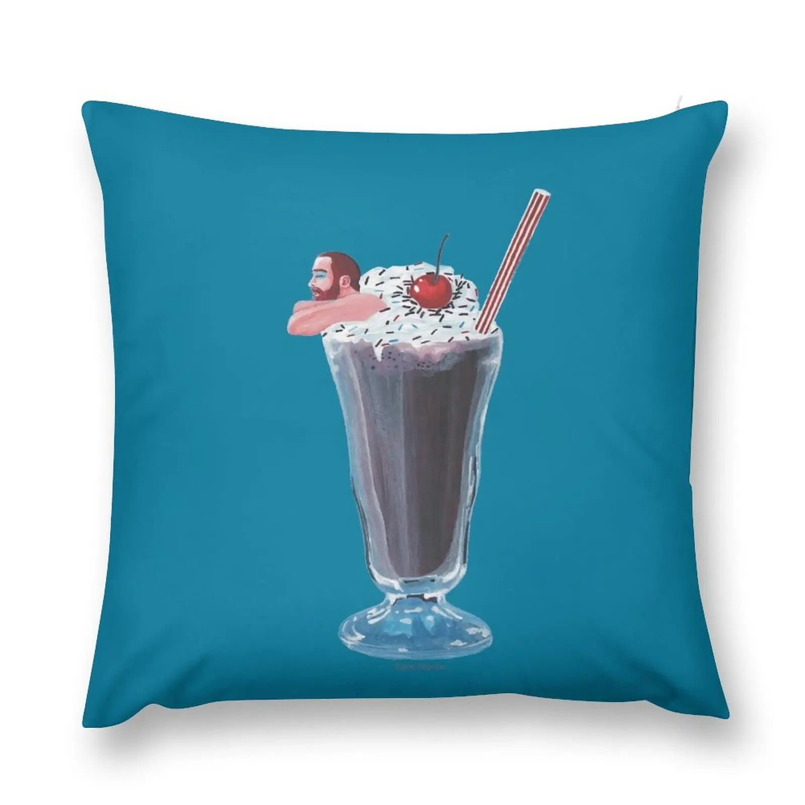 

Milk Bear Shake Throw Pillow pillow cover christmas Decorative Sofa Cushion Decorative pillow case