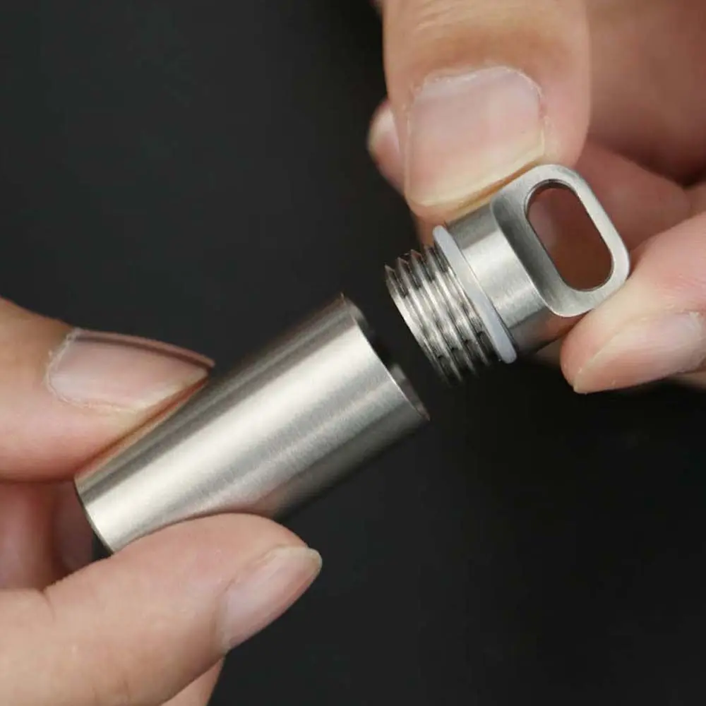 Tools Portable Stainless steel Outdoor Sealed Capsules Organizer Pill Storage Box Pill Case Medicine Boxes Vitamins Container