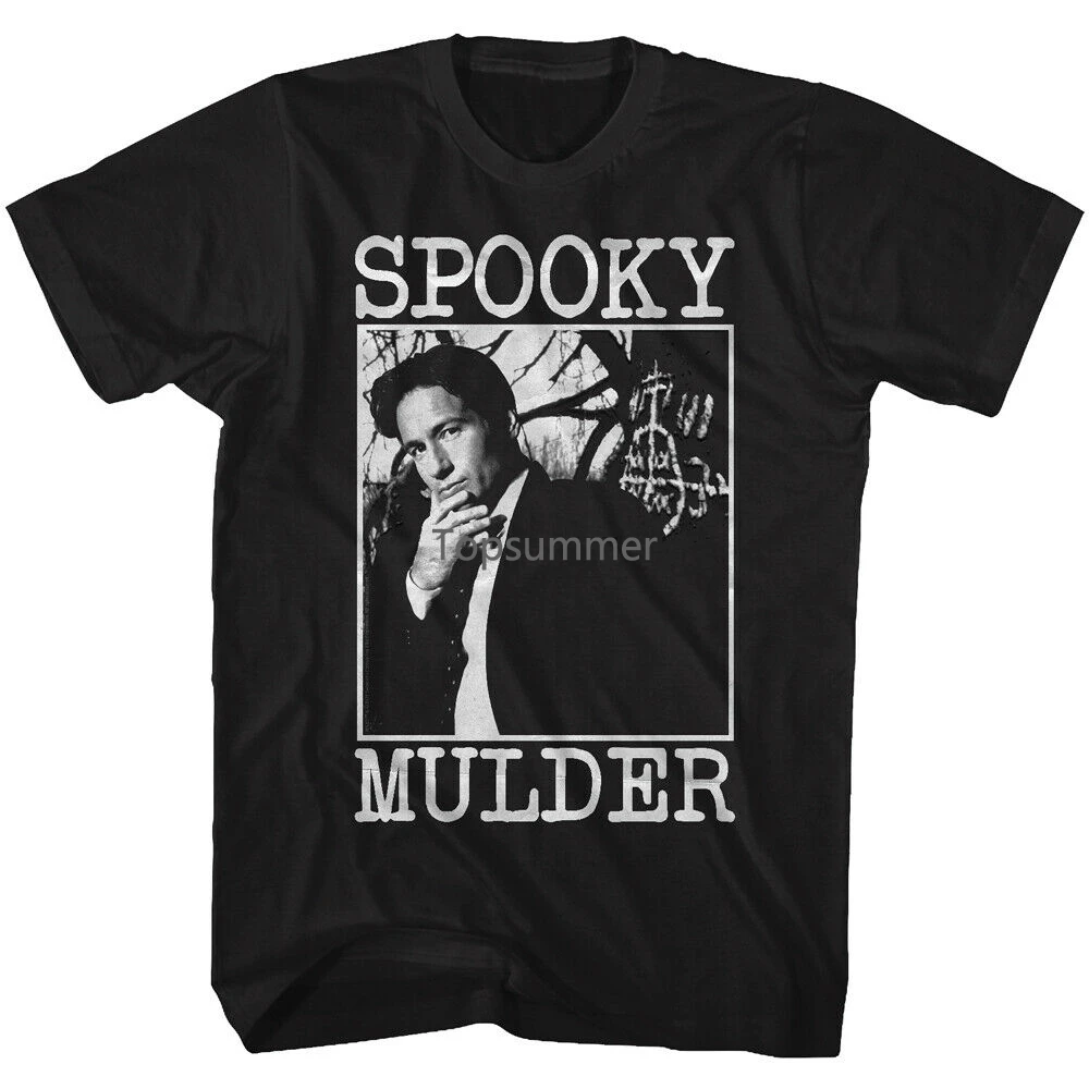 

The X Files Science Fiction Tv Show Spooky Mulder Boxed Photo Adult T Shirt