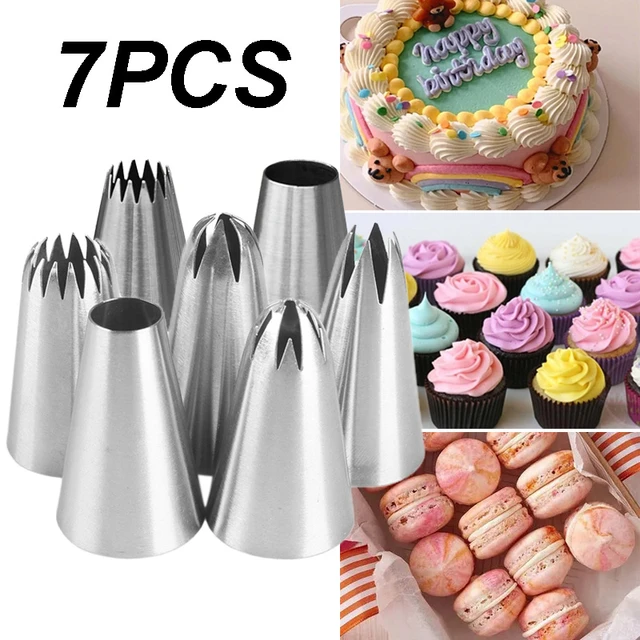 Douilles De Glaçage Pour Gâteaux, Douilles De Pâtisserie, Grande Taille,  Rose Russe, Outils De Décoration, Biscuits, Accessoires De Boulangerie, 7  Pièces - Outil De Fleur En Soie - AliExpress