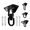 SUS304 Hammock Hanging Kit Hardware Heavy Duty 1200lbs Capacity Hanging Hooks Porch Yoga Swing Chair Ceiling Plate Black 6