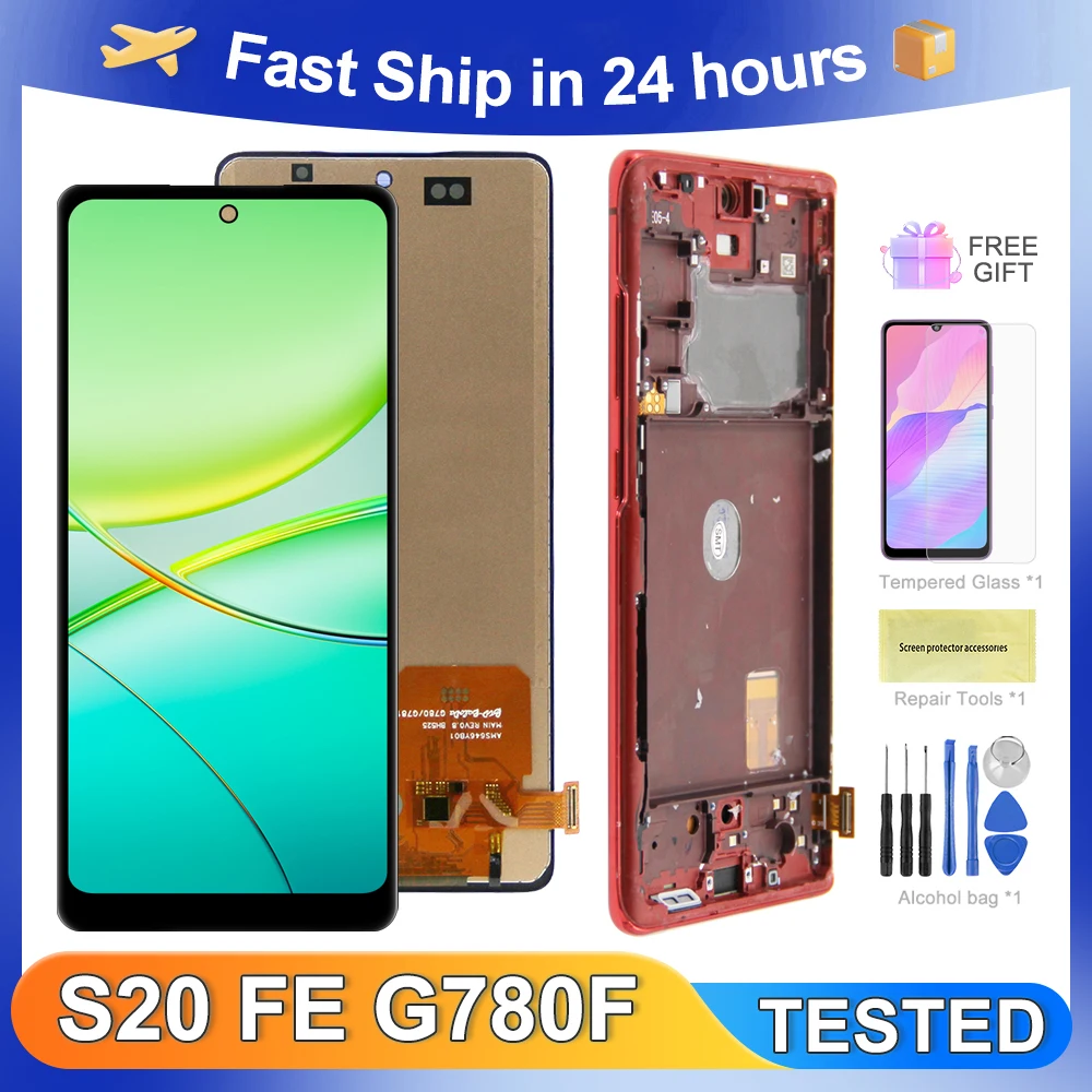ЖК-дисплей S20 FE для Samsung S20FE G780 G780F G780F/DSM G780G, дисплей с сенсорным экраном и дигитайзером в сборе, замена
