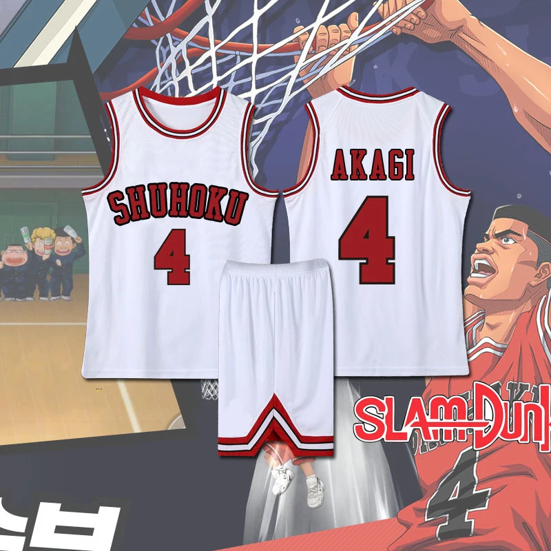 SLAM DUNK SHOHOKU Basketball Team Jersey Ryota Miyagi No.7 Vest Tops Shorts  Set