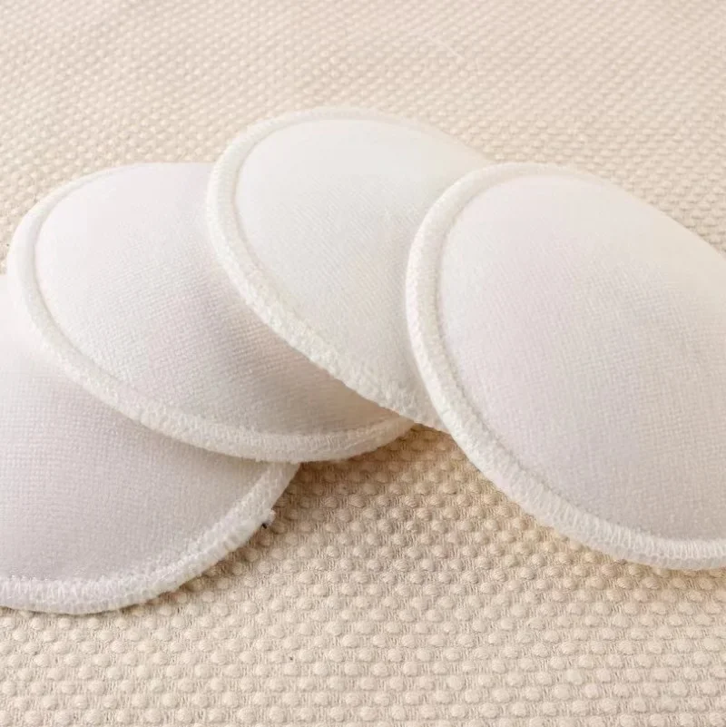 4Pcs/pack Breast Pads Spill Prevent Bra Pad Soft Cotton Washable Reusable Absorbency Breast Feeding Nursing Pad 5