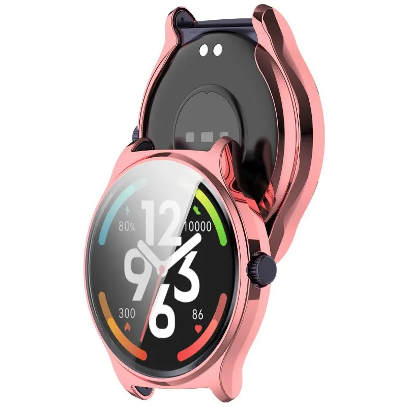 Haylou Solar Lite (R001) 용 도금 TPU 케이스 스마트 시계 스트랩 전체 범퍼 커버 실리콘 보호기 액세서리 SolarLite