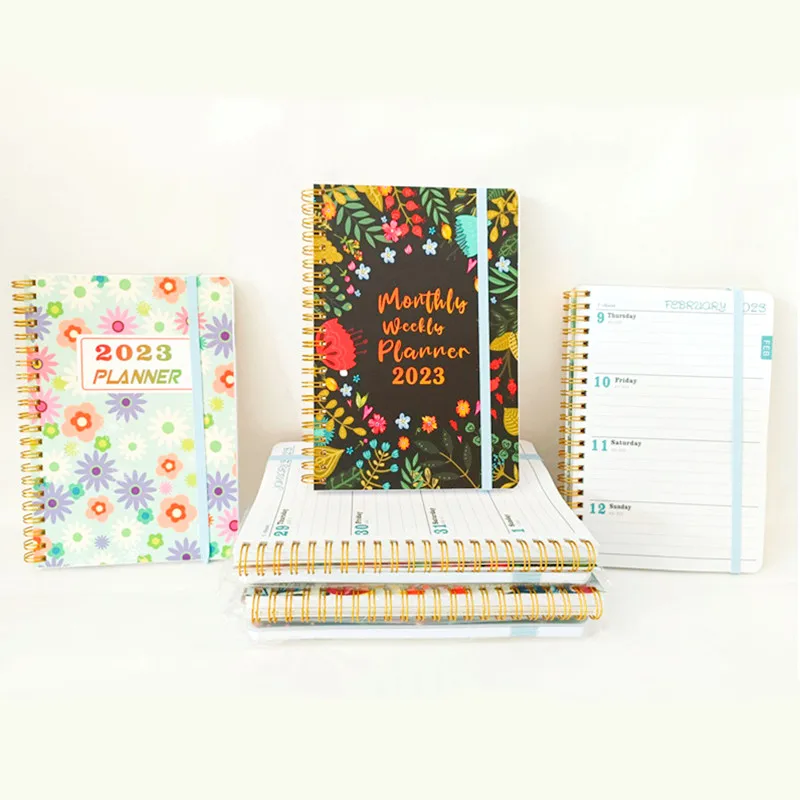 2023 Daily Calendar Planner Notebook Weekly Monthly Office Agenda Organizer Time Management Personal Appointment Journal Diary 2pcs lot 2023 new year monthly calendar time index stickers decorative kawaii stickers for diary planner notebooks stationery