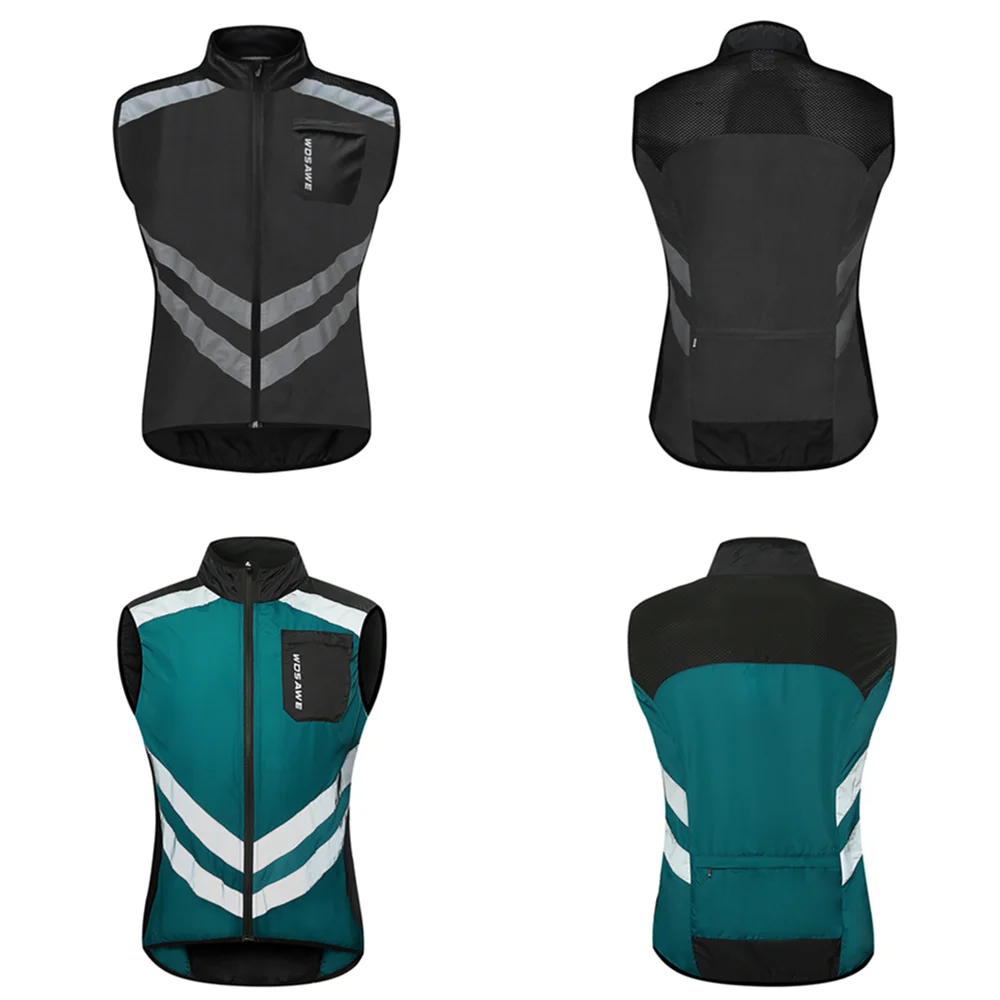 Cycling Jersey Cycling Vest Safety Vest WOSAWE Cycling Vests Night Safety Vest Bicycle Sportswear Outdoor Running Breathable For Men Women