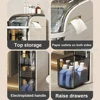 Bathroom Storage Cabinet InstallationFree Toilet Drawer Ultra Narrow Kitchen Organizer Closestool Crevice Rack Shelves 2