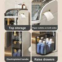 Bathroom Storage Cabinet InstallationFree Toilet Drawer Ultra Narrow Kitchen Organizer Closestool Crevice Rack Shelves 2
