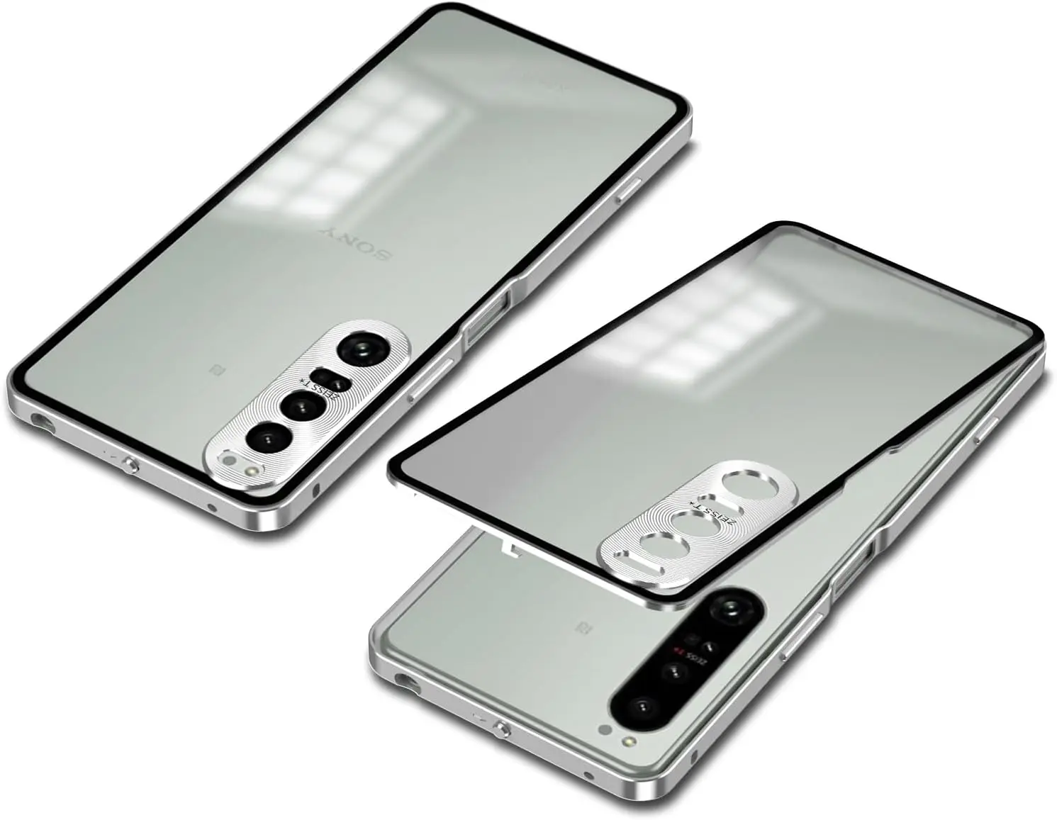 Luxury Lens Protection Metal Frame with Frosted Matte Acrylic Back Cover