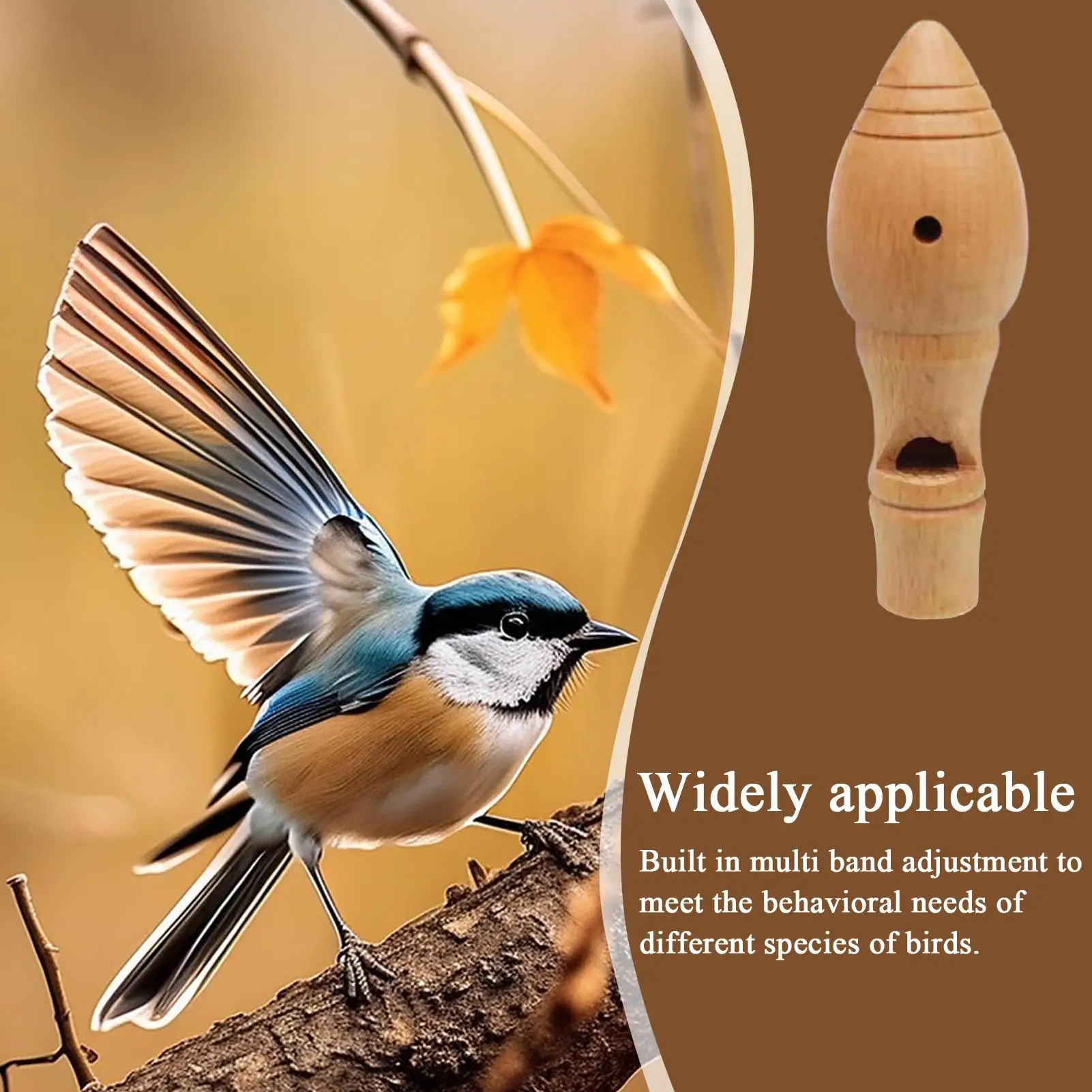 Sifflet oiseau en bois simulation son réaliste - Appelant leurre pour chasse observation nature adultes