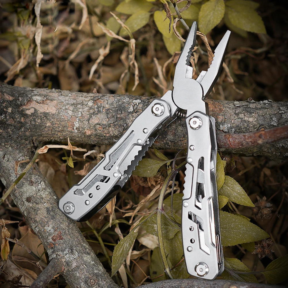 Multi Function Tool Folding Pliers Pocket Knife Stainless Steel