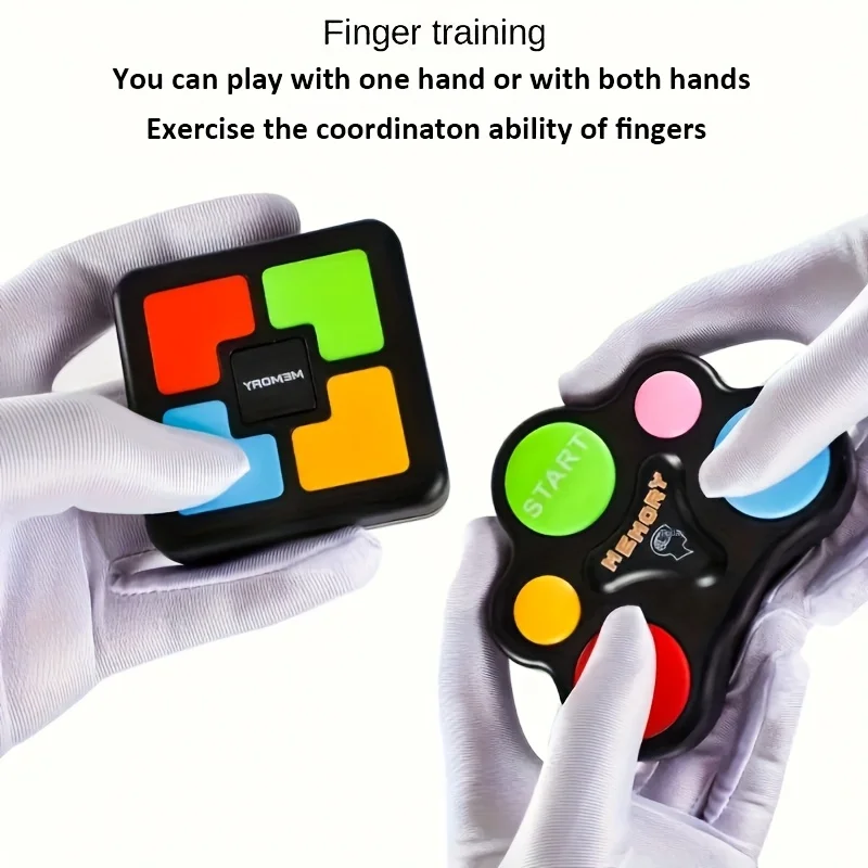 Handheld Memory Game Lights Sounds Educational Brain Teaser Toy for Youngsters