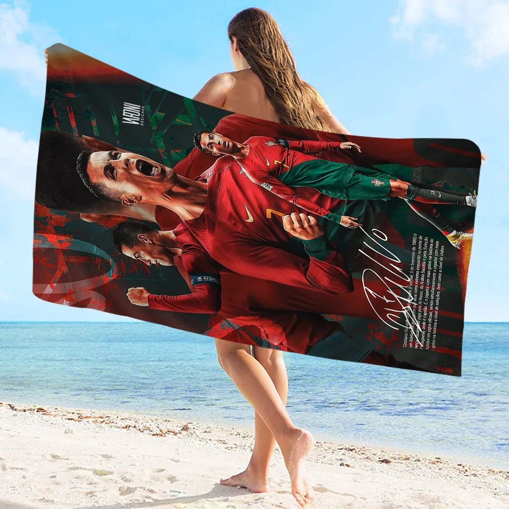 C-Cristiano R-Ronaldo CR7 Microfiber Blanket Quick Drying Beach Towels Oversized Printing Super Absorbent Pool Towel Blanket 2