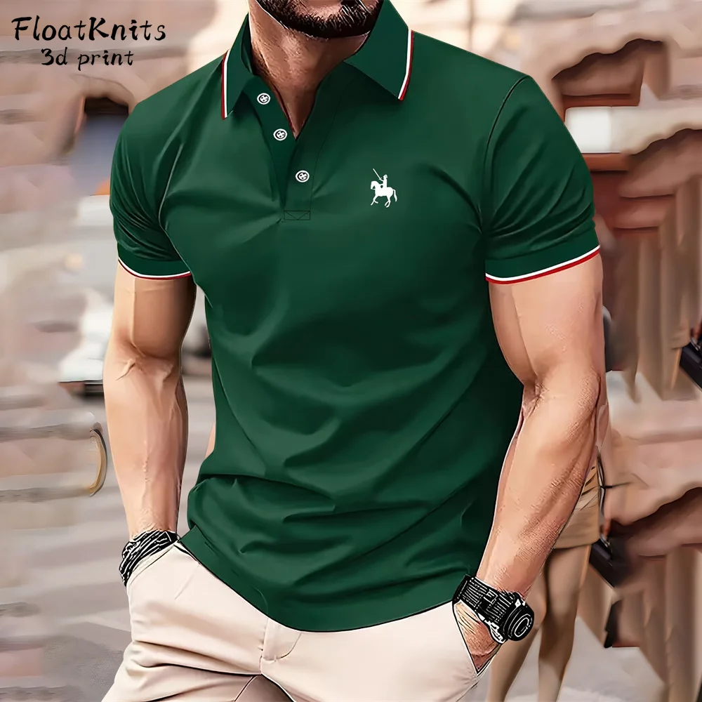 Minimalist Lapel Polo Shirt for Men Striped Men's Short Sleeve Tee Summer Men's Clothing Business T Shirt for Man Polo Shirt Top 7 Sa3f2f02bf37d49fca4cc5e9436c4ce52C