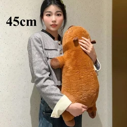 Cozy Capybara Long Plush Pillow - Ultra Soft Fluffy Sofa Cushion and Sleeping Companion (45cm)
