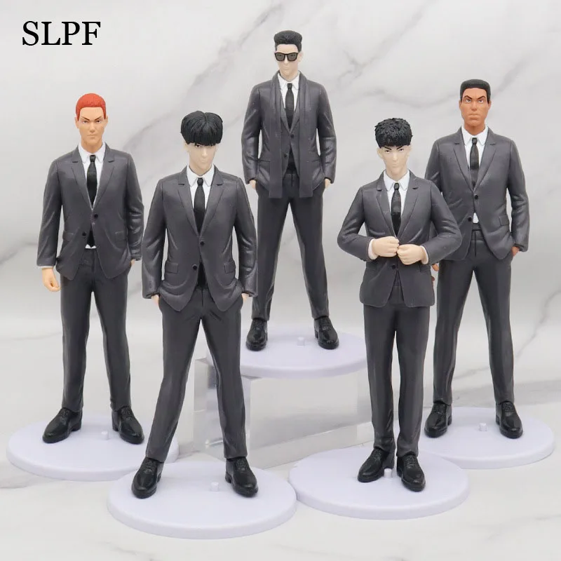 

5pcs/set Suits adult Slam dunk Action Figure Rukawa Kaede Miyagi Ryota Mitsui Hisashi Sakuragi Hanamichi Model Doll PVC Toy Gift