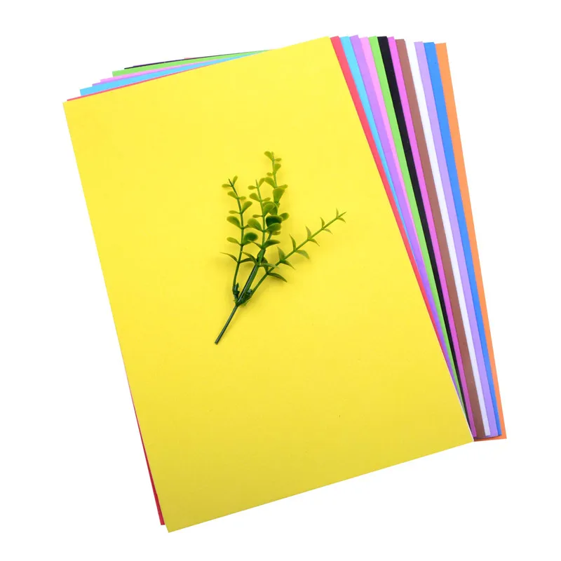Multicolor Sponge Foam Paper 10pcs/lot 10 color A4 2mm Fold scrapbooking Paper With Adhesive Craft DIY