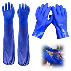 Gants de sécurité à longues manches en PVC, résistants aux produits chimiques, robustes et réutilisables, Protection contre les huiles acides et alcalines, étanches 