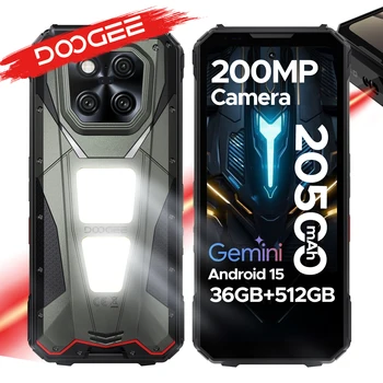 DOOGEE V Max LR - Smartphone robusto 5G con telemetro laser e AI, 36GB+512GB, schermo da 6.78", batteria da 20500mAh, doppie luci da campeggio