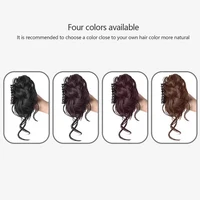 Bandeau chignon pour femmes, 1 pièce, queue de cheval haute et latérale, Extension capillaire artificielle, Volume naturel, augmente la tête de bourgeon de fleur 6