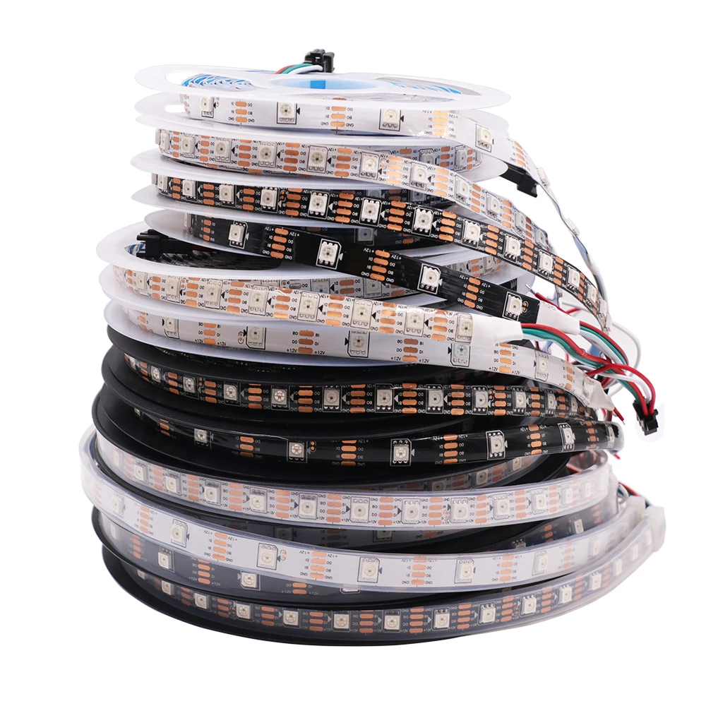 

WS2812B WS2813 WS2815 RGB LED Strip 30/60/144LEDs Pixels Diode Tape Light Rope IP30/65/67 Individually Addressable Ribbon Lamp
