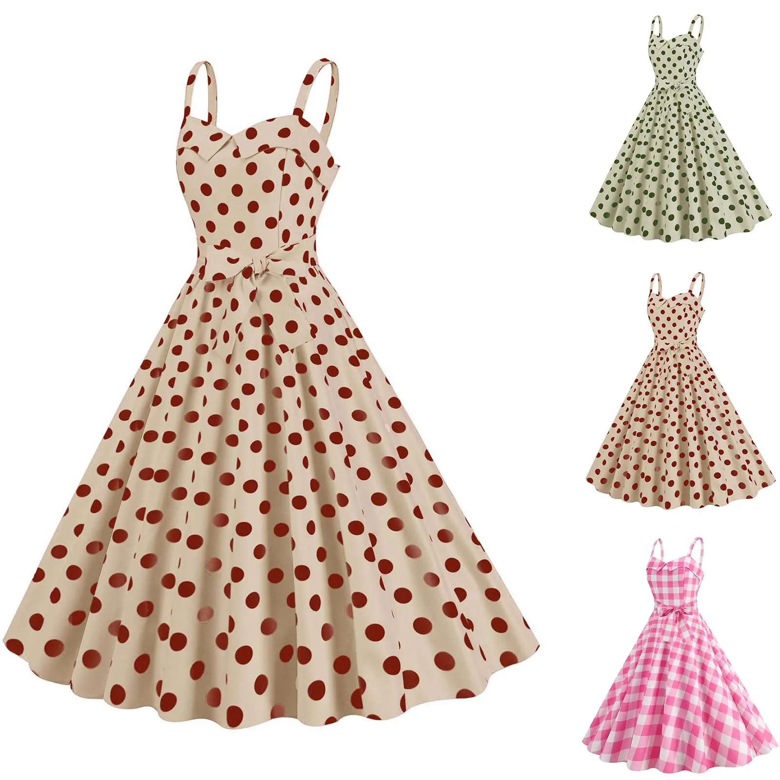 

Женское клетчатое платье в стиле ретро, розовое платье без бретелек, коктейльное платье для выпускного вечера, милое летнее платье для девушек, 2023