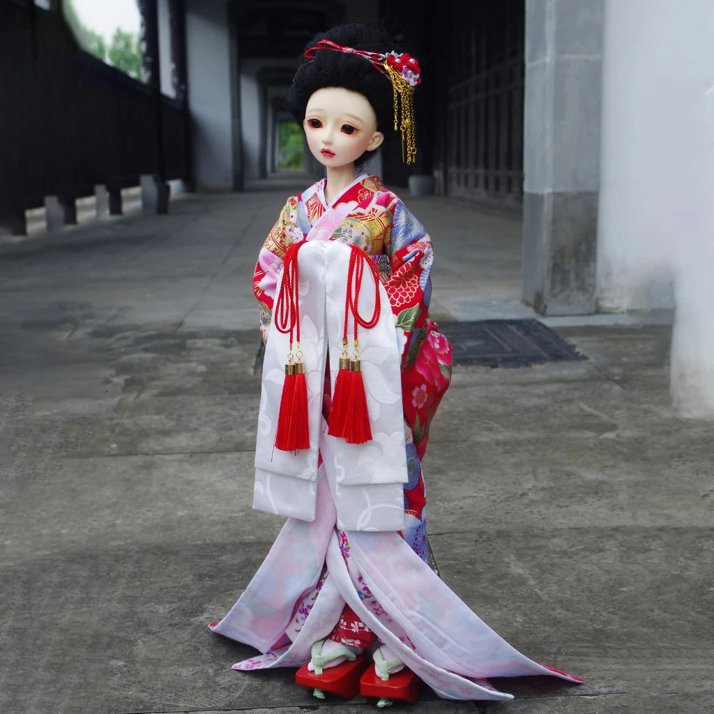 

1/4 1/3 Scale Ancient Costume BJD Clothes Japanese Oiran Kimono Outfit For MSD SD13 Girl SSDF ID75 Uncle Doll Accessories C2229