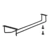 under Cabinet Wine Glass Holder Iron Stemware Shelf Sturdy Single Rail Glassware Drying Hanger for Kitchen Home Storage Cabinet 1