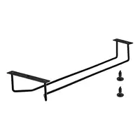 under Cabinet Wine Glass Holder Iron Stemware Shelf Sturdy Single Rail Glassware Drying Hanger for Kitchen Home Storage Cabinet 1