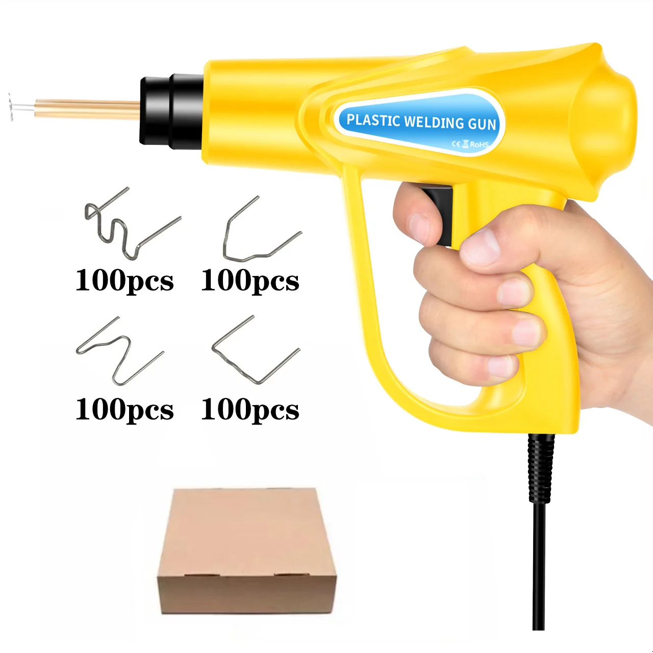 

400pcs Hot Staplers Plastic Welder Welding Machine PVC Welder Gun Soldering Iron For Plastic Garage Tools Car Bumper Repair Tool