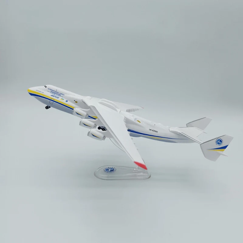 

22cm 1:400 Scale Ukraine Airlines An225 Transport Aircraft Diecast Resin Model Airplane Decoration Gift Collection Display