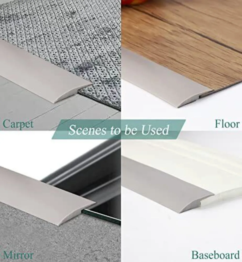 Self-adhesive Protective Floor Mat Flat Button Strip Door Joint Fit Flooring Seam Edge Trim for Home Threshold Carpet Decoration images - 6