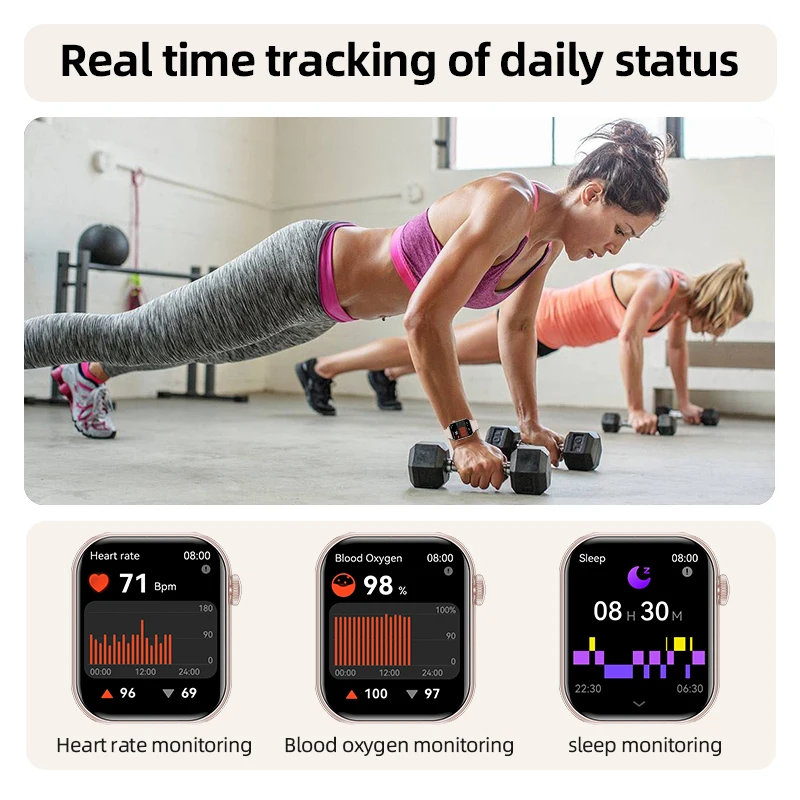 LIGE New Fashion Smart Watch Men Women 1.83" HD Voice Call Sport Fitness Bluetooth Smartwatch Ladies Bracelets Health Monitoring