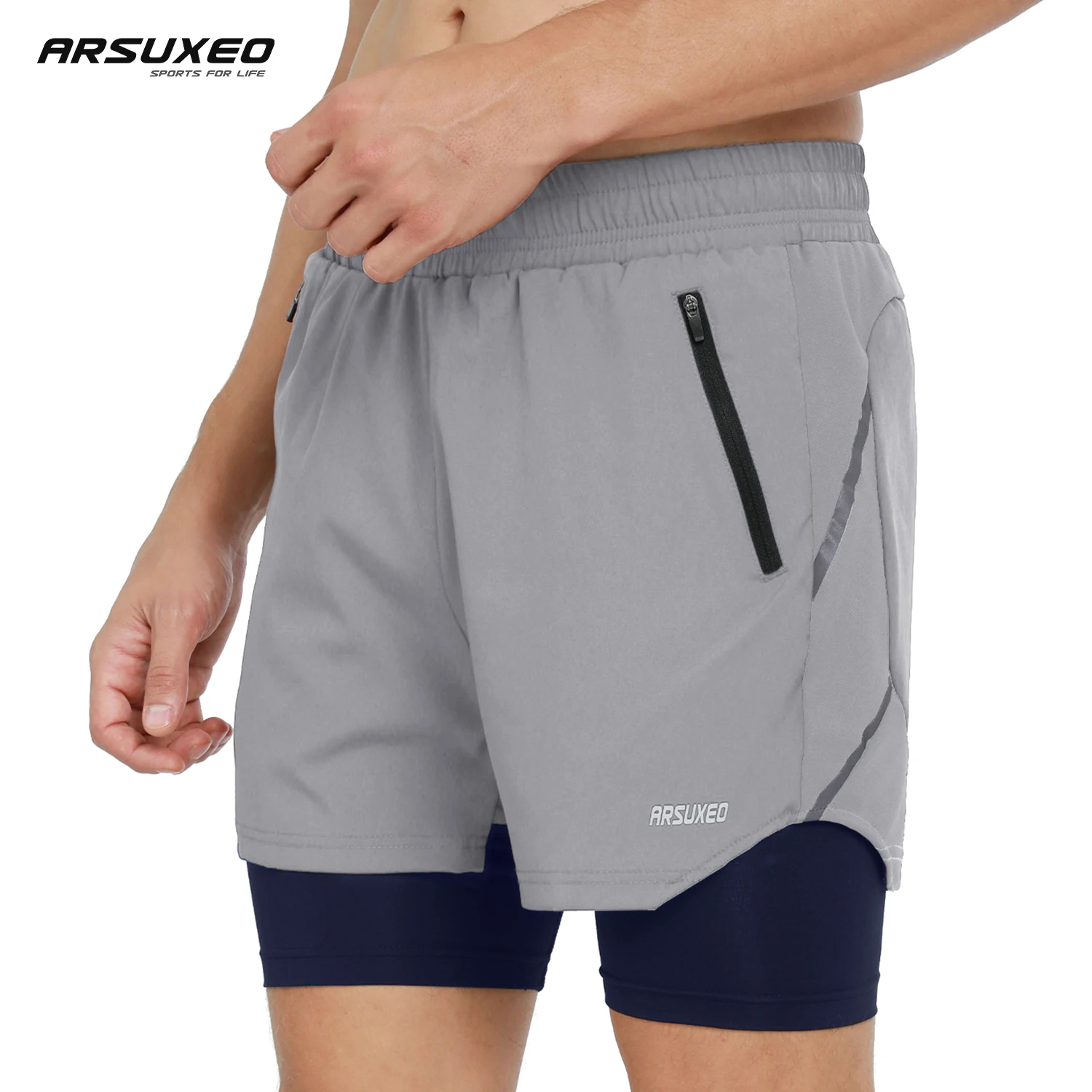 ARSUXEO Running Shorts Men 2 In 1 Bicycle Summer Sports Pants Fitness  Training Exercise Jogging Breathable Yogo Gym Shorts Male - AliExpress