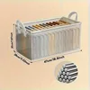 5-Pack Foldable Storage Boxes Waterproof PVC Clothes Organizer Stackable T-Shirt and Pant Storage Bags for Home Wardrobe Storage 6