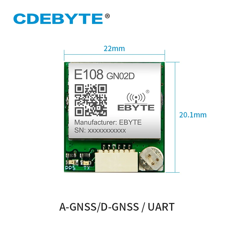 EBYTE Positioning Tracking Module E108-GN02D GPS GLONASS Wireless Development Board BDS UART NMEA0183V4.1 SPI GPIO wireless module