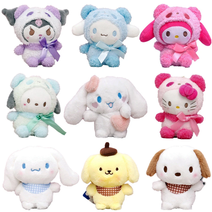 

Подлинная Sanrio Kuromi Melody Cinnamoroll плюшевая игрушка кукла аниме мультфильм милая кукла искусственная кожа милый подарок на день рождения и Рождество