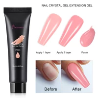 15ml/Bottle Quick Extension Poly Nail Gel Polish Semi Permanent Acrylic Fast Building Hard Gel Pink Soak Off Gel Nail Varnish 6