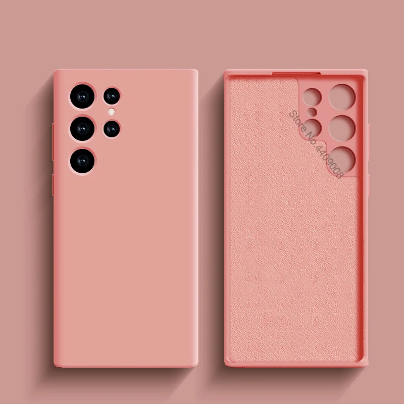 thumbnail image 1 of Luxury Liquid Silicone Phone Case For Samsung Galaxy S22 S21 S23 S24 Ultra A34 A52 A54 5G Cases Shockproof Protective Soft Cover, 1 of 5