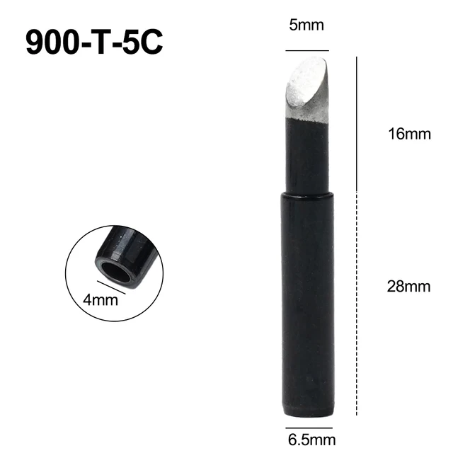 5Pcs 900M-T Löten Tipps Kupfer Eisen Spitze Bleifrei Ersatzteil Für Hakko 936 Schweißen Ausrüstung Zubehör – Bild 2
