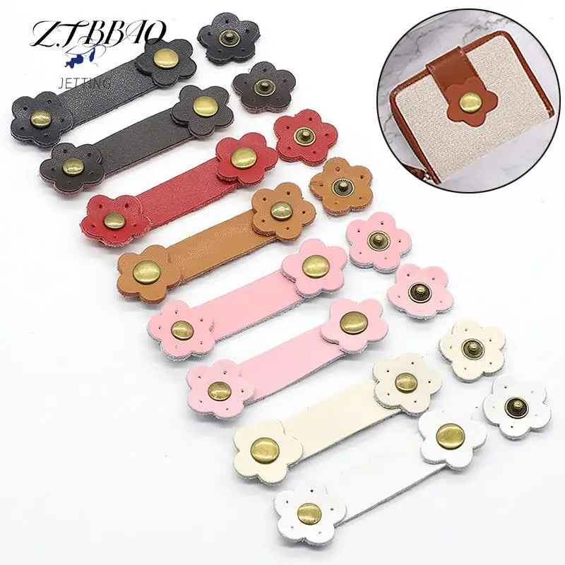 

1PCS Flower Handmade Wallet Card Pack Buckles Bag Hasp Leather Bag Buckle Decoration Bottons for DIY Handbag Accessories