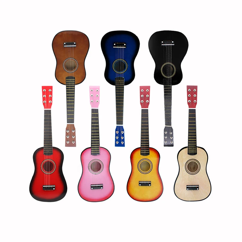 25 Inch 6 Strings Acoustic Guitar With Pick Strings Mini Ukulele Accessories Musical Instrument Gifts