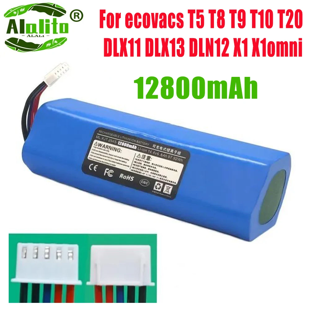 Batteria per apirapolvere Ecovacs Deebot T8, T8+, Li-ion, 14