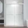Shower Doors 56-60" W X 72" H Semi Frame Double Sliding Bathroom Glass Shower Door,  SGCC Tempered Glass, Chrome Finish 1