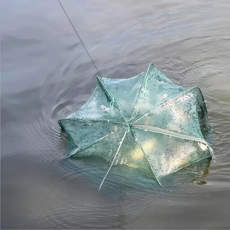 Fishing Traps 6 Holes Mesh For Fishing Net/Tackle/Cage Folding Crayfish Catcher Casting/Fish Network Crab/Crayfish/Shrimp/Smelt/Eels Traps