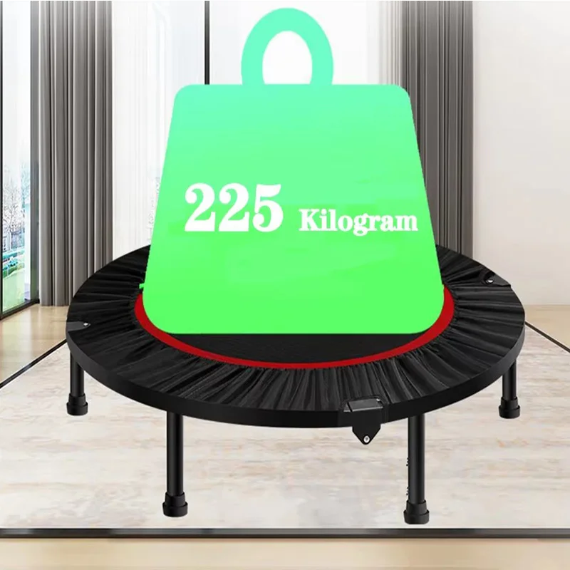 Trampoline Jumping Cardio Training for Adults and Kids, Outdoor and Indoor Fitness, Home Gym Exercise, Foldable with Hemming