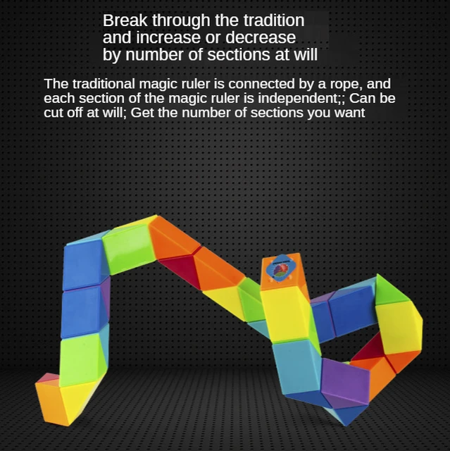 Dingsheng 24 and 36 48 60 72 Segments Magic Rule Snake multi-color 3d puzzle fidget gam Fidge Cube Twist Transformable Kid Puzzl 3