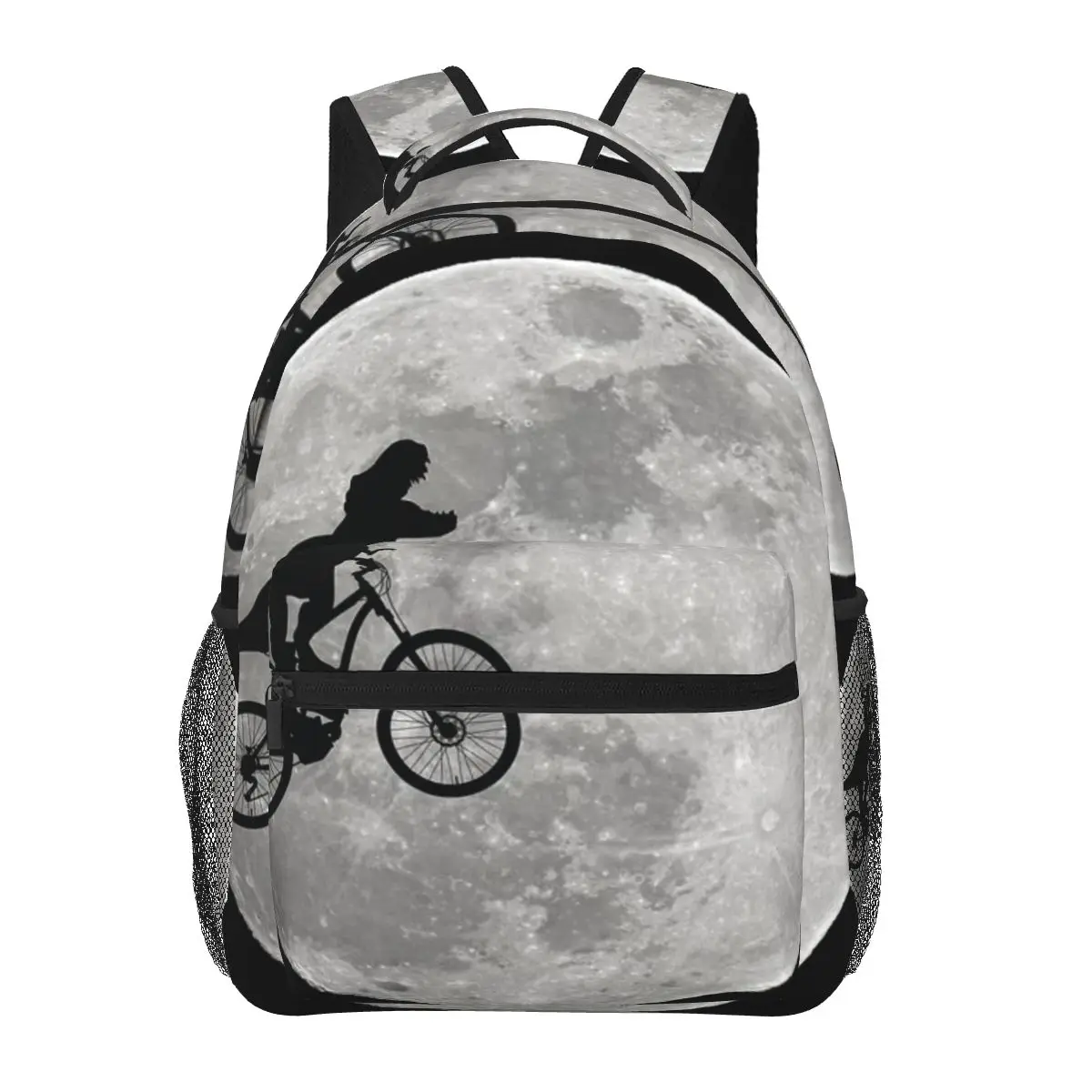 Dinosaur On The Moon Casual Backpack Unisex Students Leisure Travel Computer Backpack